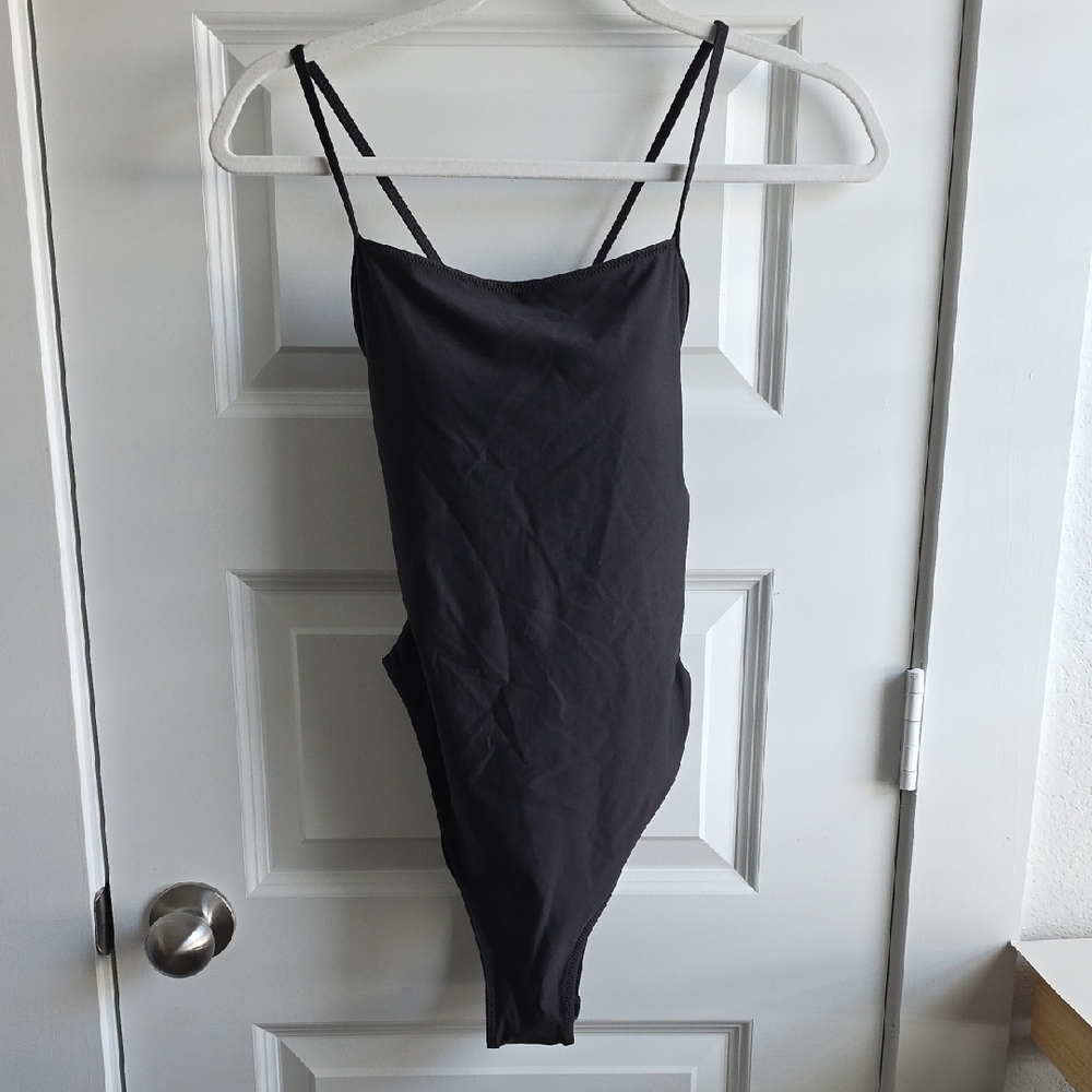 Skims Black Recycled Swim Cami One Piece Mediun G144